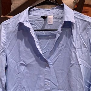 Soft blue button up